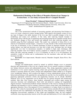 Mathematical Modeling of the Effect of Meanders Removal on