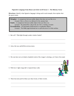 The Balcony Scene Figurative Language