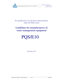 PQS/E10 - World Health Organization