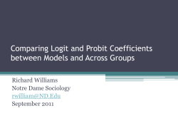 Comparing Logit and Probit Coefficients between Models and