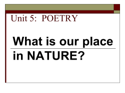 Unit 5: POETRY