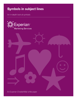Symbols in subject lines