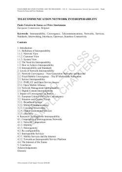 Telecommunication Network Interoperability