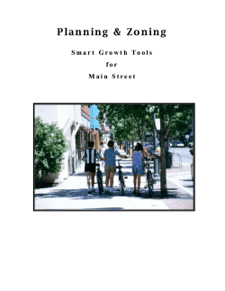 Planning and Zoning - Smart Growth Tools for Main Street