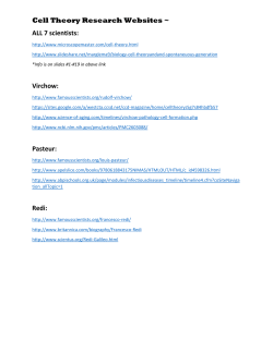 Cell Theory Research Websites ~ ALL 7 scientists: Virchow: Pasteur