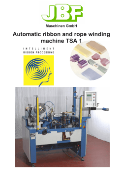 Automatic ribbon and rope winding machine TSA 1
