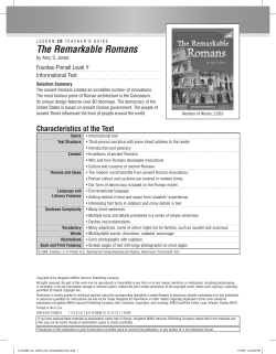 The Remarkable Romans - Houghton Mifflin Harcourt