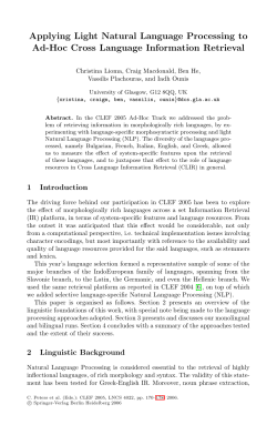 Applying Light Natural Language Processing to Ad