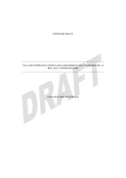 Explanatory Material to Exposure Draft: Restoring