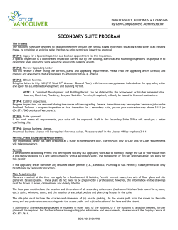 Secondary Suite Guide