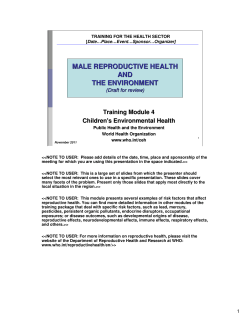 male reproductive health and the environment