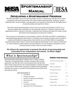 Sportsmanship Manual