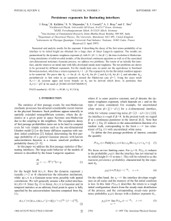 Persistence exponents for fluctuating interfaces