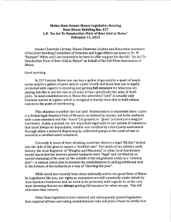 February 11, 2015 - Maine Legislature