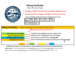 Sprayer Calibration Instructions