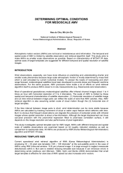 determining optimal conditions for mesoscale amv