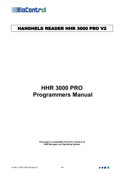 D01B2.10 HHR 3000 PRO Manual