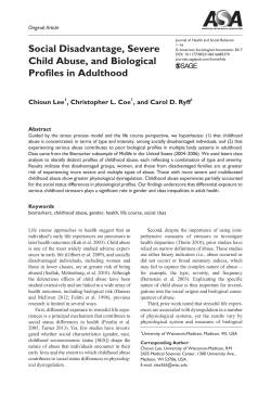 Social Disadvantage, Severe Child Abuse, and