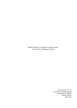 English influence on Japanese popular music