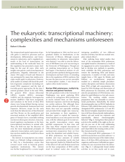 The eukaryotic transcriptional machinery: complexities and