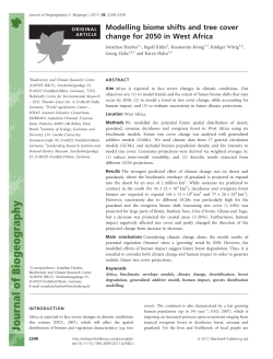 Modelling biome shifts and tree cover change for 2050 in West Africa