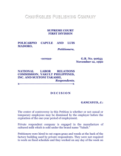 Capule, vs. NLRC, G. R. No. 90653, Nov. 12, 1990