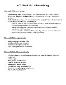 ACT Test Day Checklist