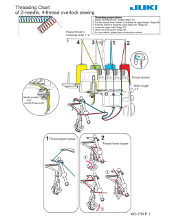 Threading Chart of 2-needle, 4-thread overlock sewing