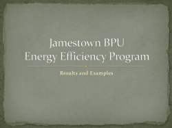 Jamestown BPU Energy Efficiency Program