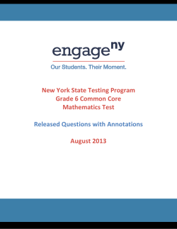Grade 6 Mathematics Annotated 2013 State Test