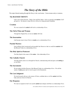 Major Points of the Story of the Bible