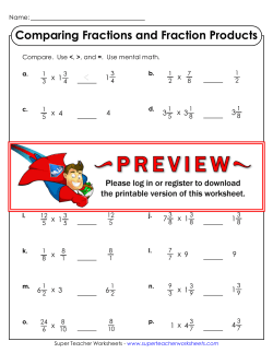 Comparing Fractions and Fraction Products