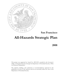 San Francisco All-Hazards Strategic Plan
