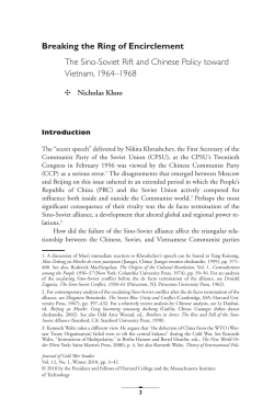 The Sino-Soviet Rift and