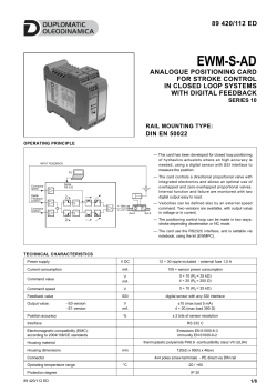 EWM-S-AD - Duplomatic Oleodinamica Spa