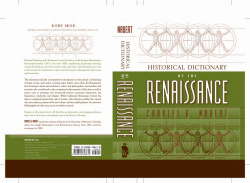 Historical Dictionary of the Renaissance