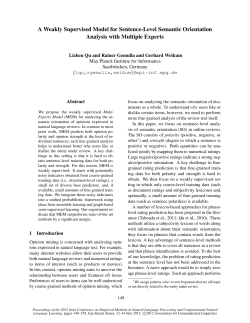 A Weakly Supervised Model for Sentence-Level Semantic