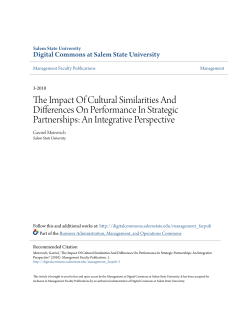 The Impact Of Cultural Similarities And Differences On Performance