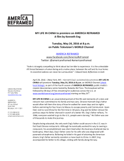 My Life in China - Press Release