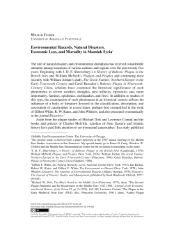 Environmental Hazards, Natural Disasters, Economic Loss, and