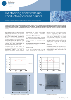 EMI shielding effectiveness in conductively coated