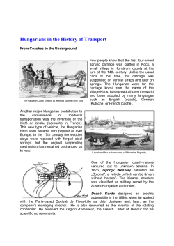 Hungarians in the History of Transport