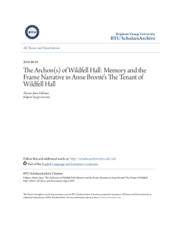 The Archon(s) of Wildfell Hall: Memory and the Frame Narrative in