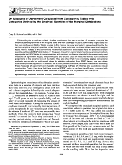 On Measures of Agreement Calculated from Contingency Tables
