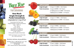 Fruit Serving &ndash; Purees - Tree Top Fruit Ingredients