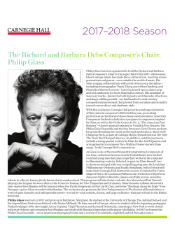 Philip Glass - Carnegie Hall
