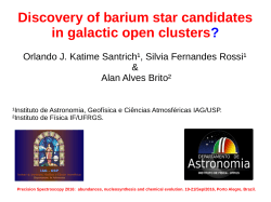 Discovery of barium star candidates in galactic - Astronomia