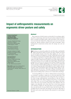 Impact of anthropometric measurements on ergonomic driver