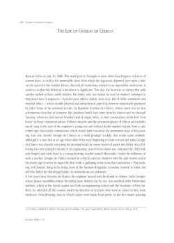 The Life of Giorgio de Chirico