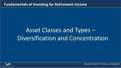 Asset Classes and Types - Diversification and Concentration (slides)